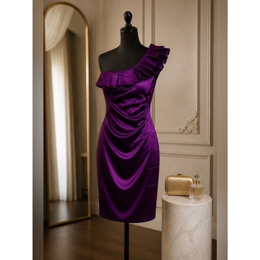PURPLE SPANDEX DRESS by B SMART SIZE 1-2
